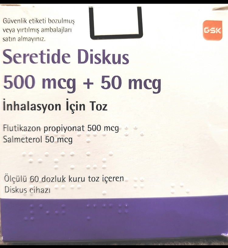 اسپری سریتاید 500 دیسکی سروتاید gsk اصلی انقضا 11/2027