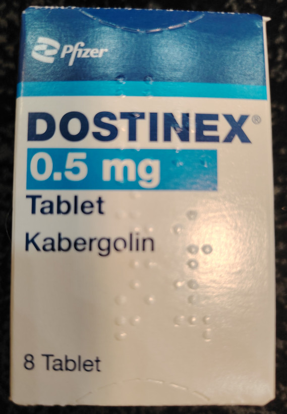 داستینکس نیم 8 عددی فایزر dostinex (کابرگولین)انقضا2028